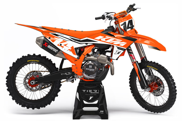 tier1image KTM Graphics Kit Factory Orange White Black