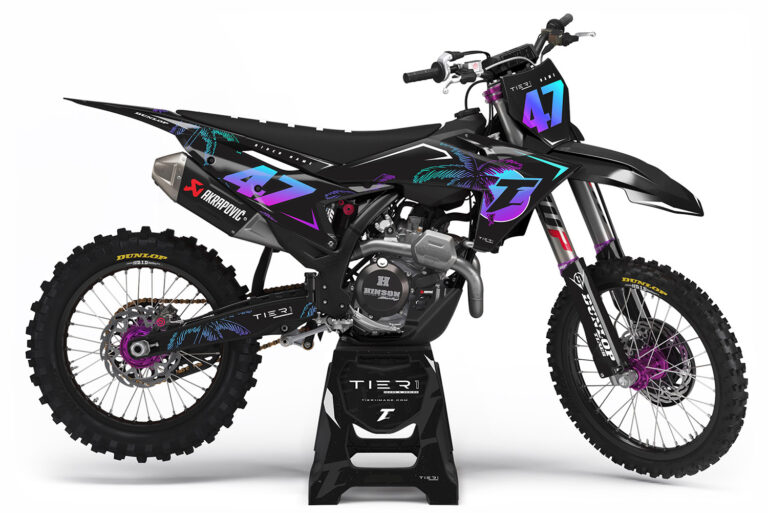 tier1image KTM Graphics Kit Palmer Black Cyan