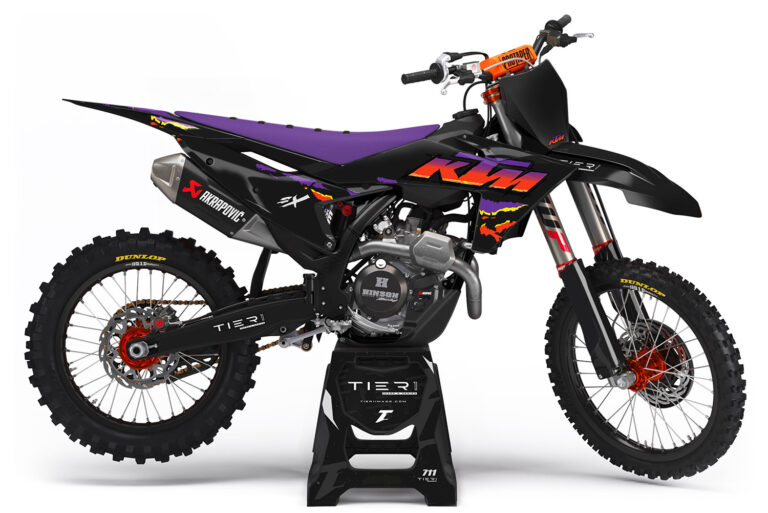 tier1image KTM Graphics Kit Retro 1995 Black Orange Purple