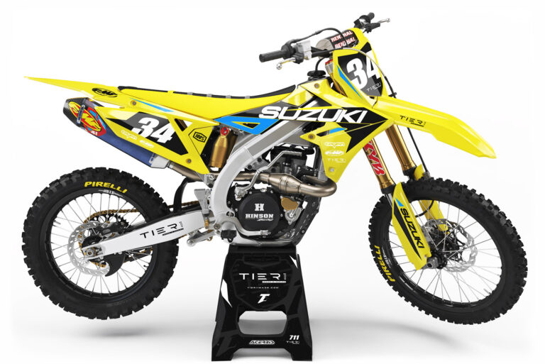 tier1image Suzuki Graphics Kit Factory Yellow Black Blue