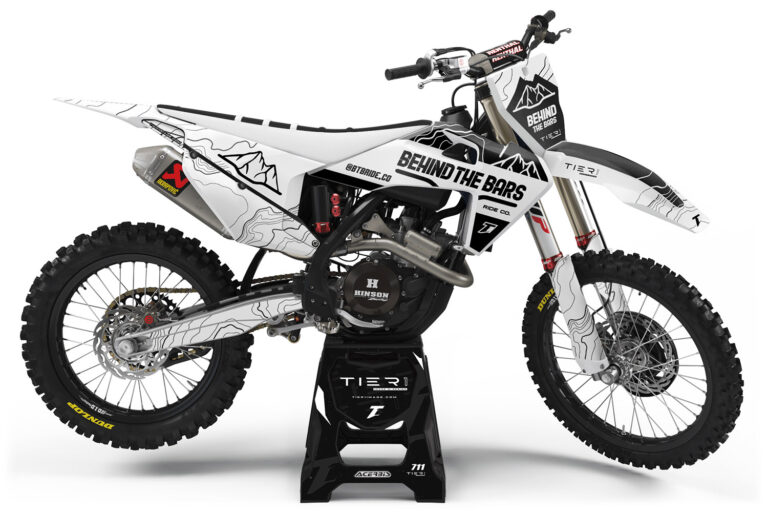 tier1image Husqvarna MX Graphics Kit BTB White and Black colors, Designed in Alberta Canada