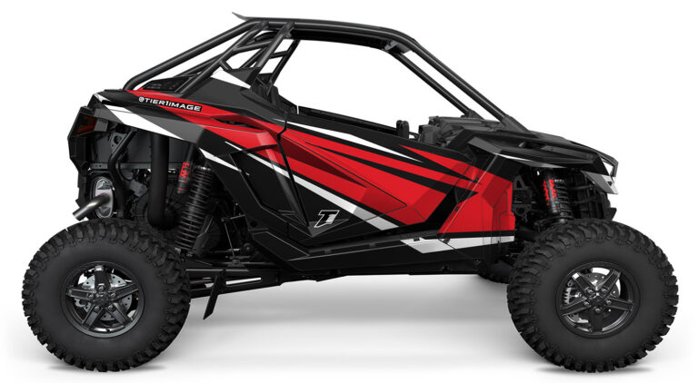 tier1image Polaris RZR UTV SXS Wrap Graphics Desert Red and Black colors, Designed in Alberta Canada