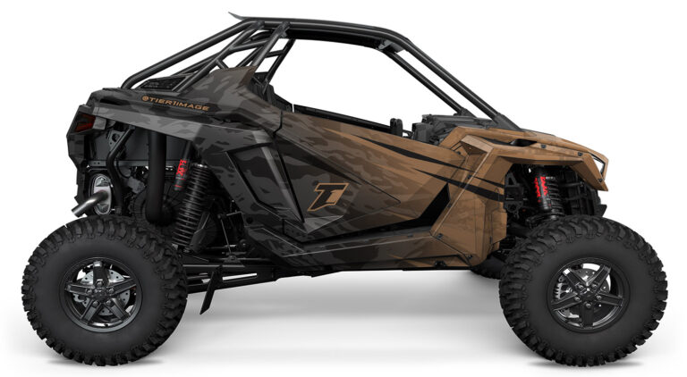 tier1image Polaris RZR UTV SXS Wrap Graphics Fade Brown and Black Camo, Designed in Alberta Canada