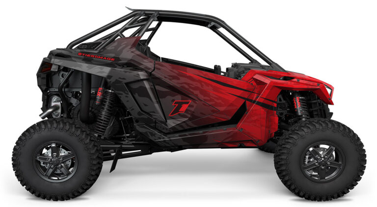 tier1image Polaris RZR UTV SXS Wrap Graphics Fade Red and Black Camo, Designed in Alberta Canada